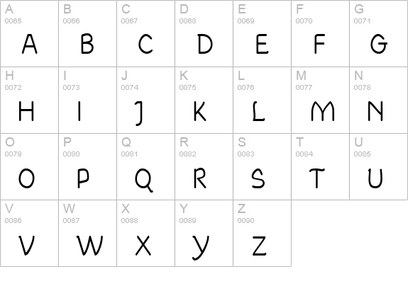 Skjoeld uppercase A-Z preview