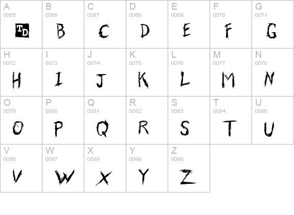 Skribler Trial Version uppercase A-Z preview