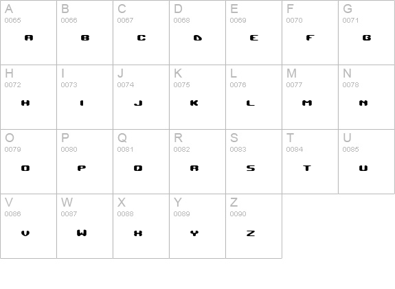 Skull Capz BRK uppercase A-Z preview