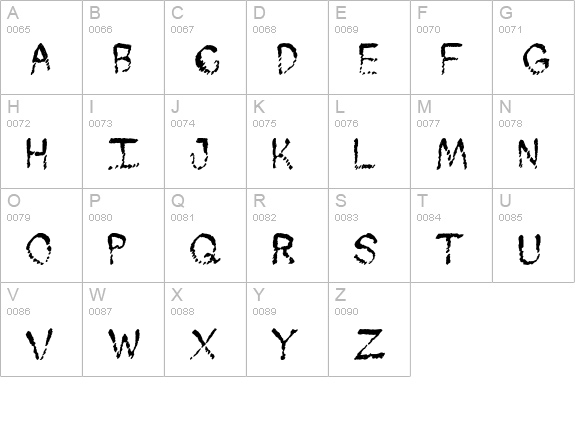 Skuntch uppercase A-Z preview