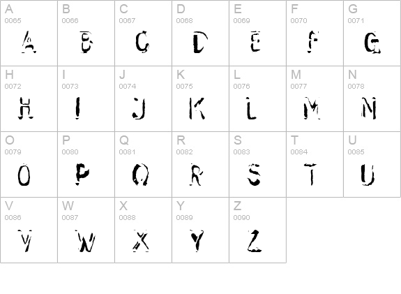 Skwieker Regular uppercase A-Z preview