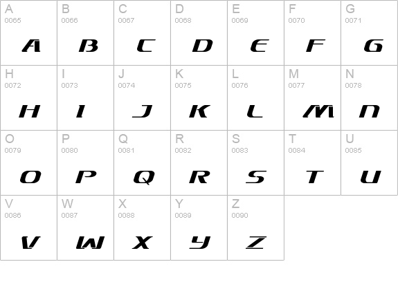 Sky Marshal uppercase A-Z preview
