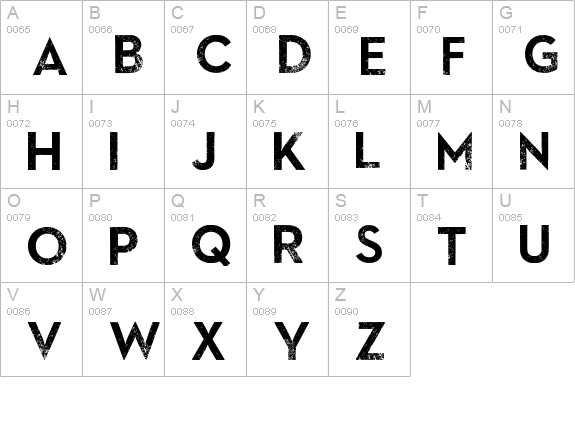 SkyFall Done uppercase A-Z preview
