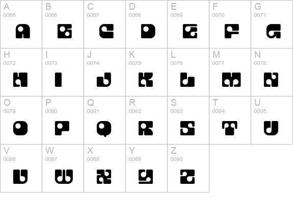 SkylabRegular uppercase A-Z preview