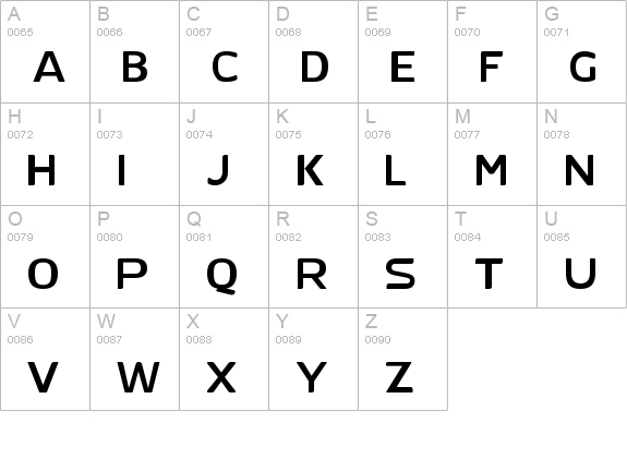 Skywerd uppercase A-Z preview