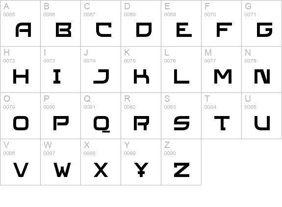 SL Panzerkardinal uppercase A-Z preview