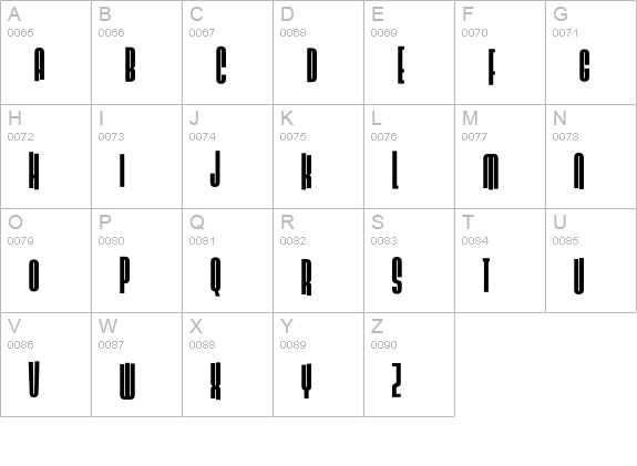 SlackCasual-Bold uppercase A-Z preview
