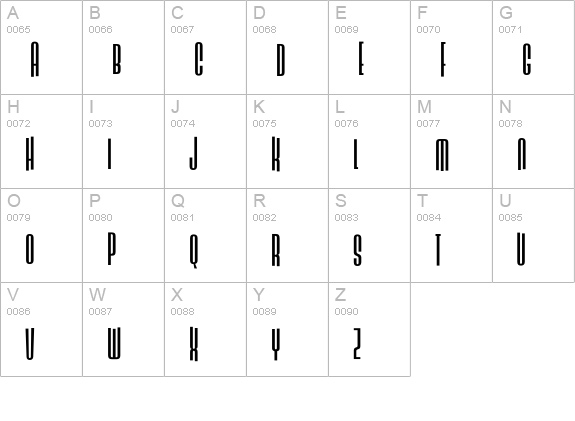 SlackCasual-Medium uppercase A-Z preview