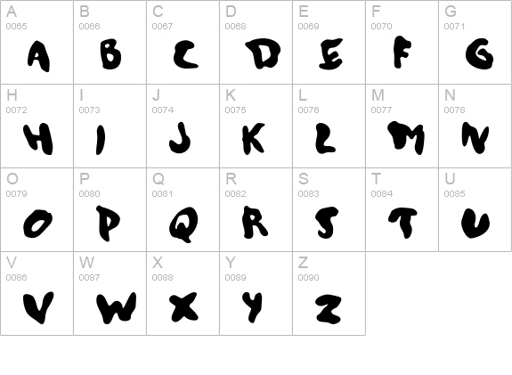 SlackerBookstore uppercase A-Z preview