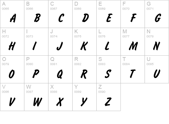 Slager uppercase A-Z preview