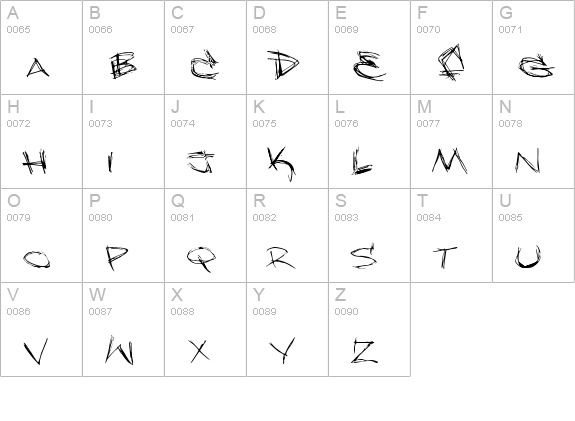 Slammer tag uppercase A-Z preview