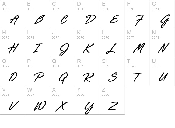 SlashHmkBold uppercase A-Z preview