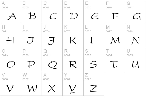 Slatong uppercase A-Z preview