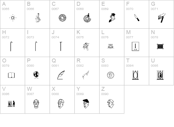 SLBorges uppercase A-Z preview
