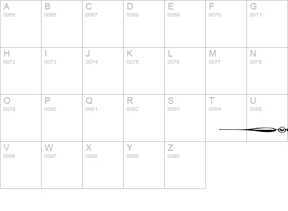 SLDividersRegular uppercase A-Z preview