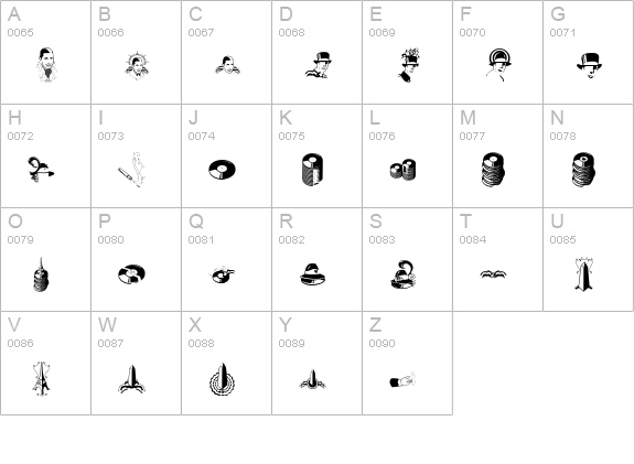 SLGardel uppercase A-Z preview