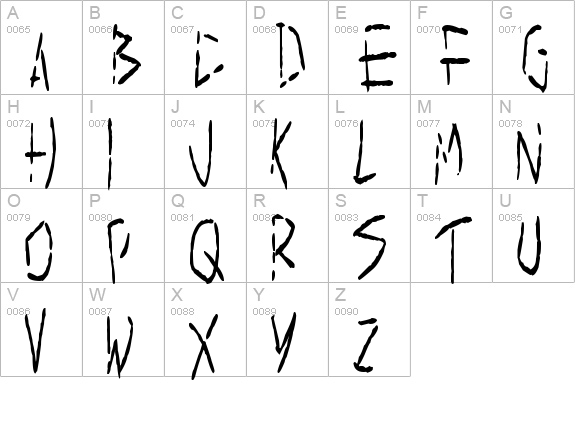 Slice
 uppercase A-Z preview