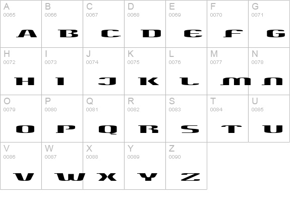 slick uppercase A-Z preview