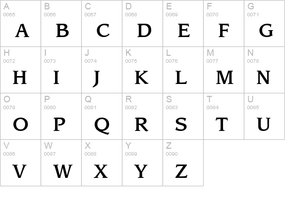 Sling uppercase A-Z preview