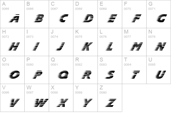 Slipstream LET Plain uppercase A-Z preview