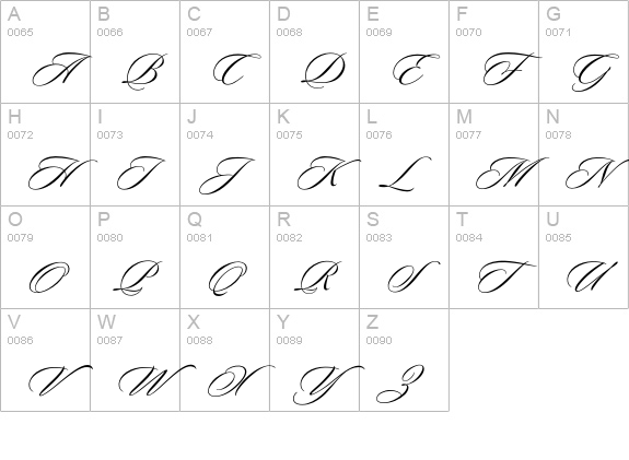Sloop-ScriptOne uppercase A-Z preview