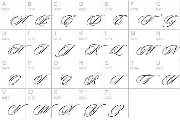 Sloop-ScriptTwo uppercase A-Z preview