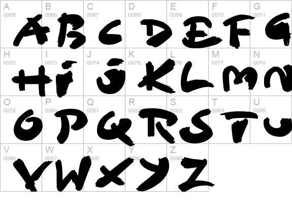 Sloppy Paint
 uppercase A-Z preview
