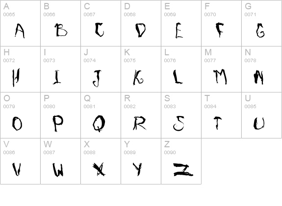 SloppyJoe uppercase A-Z preview