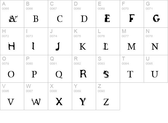 Sloth uppercase A-Z preview