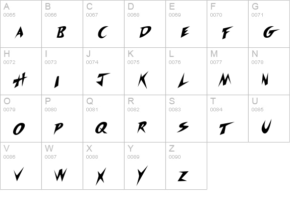 SLTitanes uppercase A-Z preview