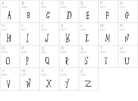 SlumberParty uppercase A-Z preview