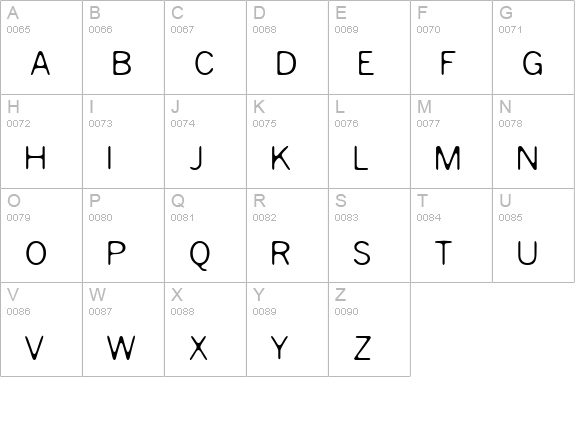 Slurry uppercase A-Z preview