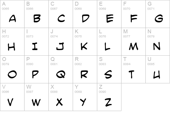 SmackAttack BB uppercase A-Z preview