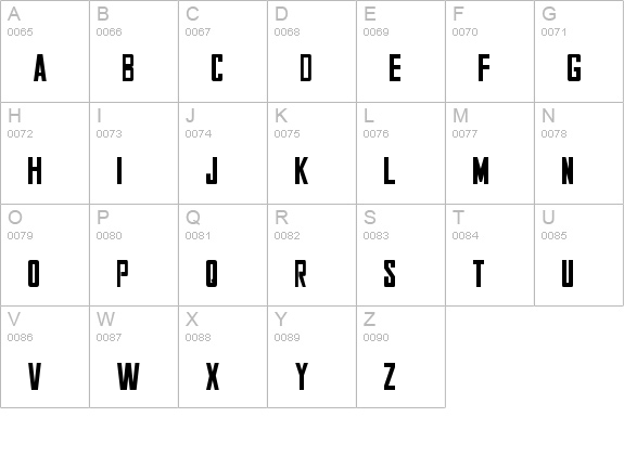 Smallville Solid uppercase A-Z preview