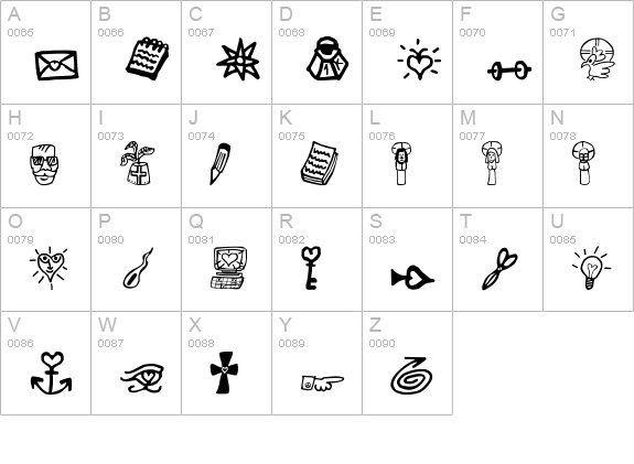 SmaragDings uppercase A-Z preview