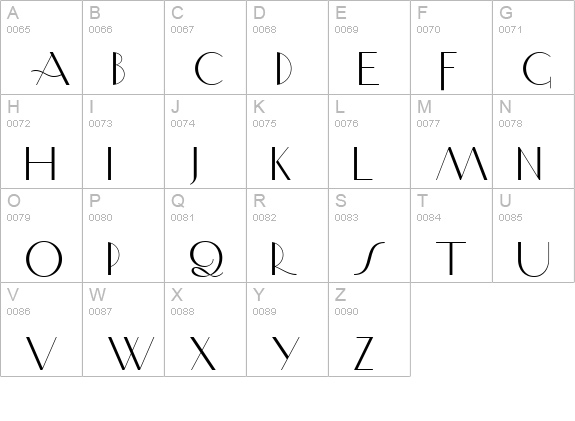 Smart Frocks NF uppercase A-Z preview