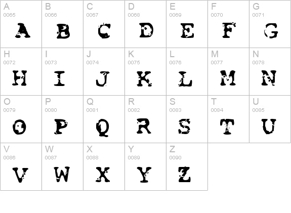 Smash uppercase A-Z preview