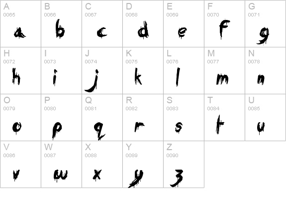 Smashing Pumpkins uppercase A-Z preview