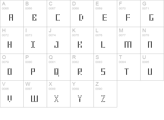 SMdot12y uppercase A-Z preview