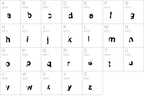 Smelvetica uppercase A-Z preview