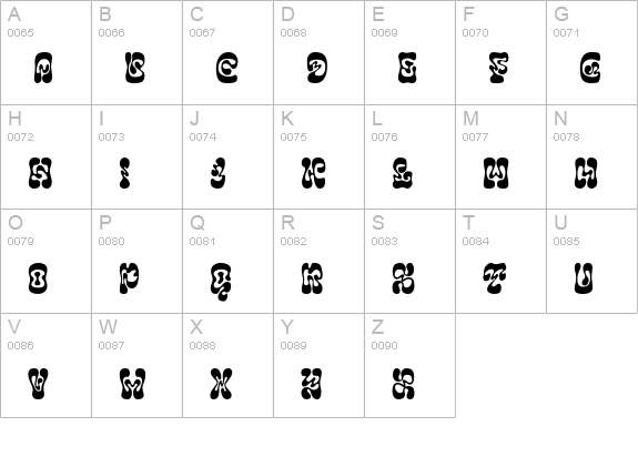 Smile Power uppercase A-Z preview