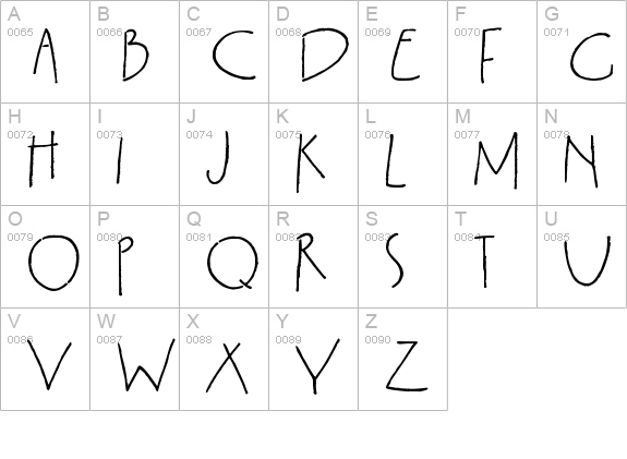 Smitten Kitten uppercase A-Z preview