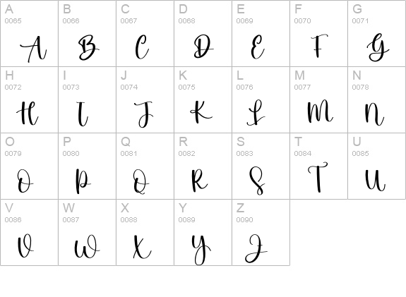 Smittson uppercase A-Z preview
