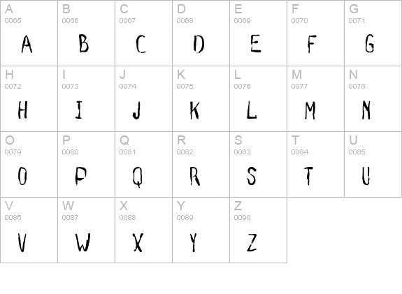 Smock uppercase A-Z preview