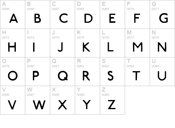 Smog uppercase A-Z preview