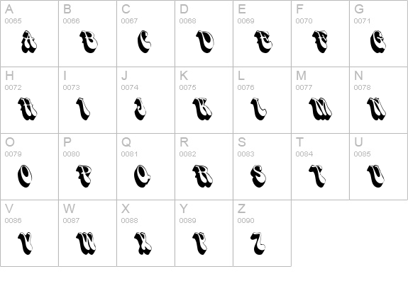 Smoke uppercase A-Z preview
