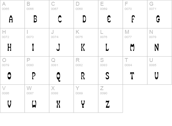 SmokeHouse uppercase A-Z preview