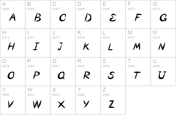 SMPaintingX uppercase A-Z preview