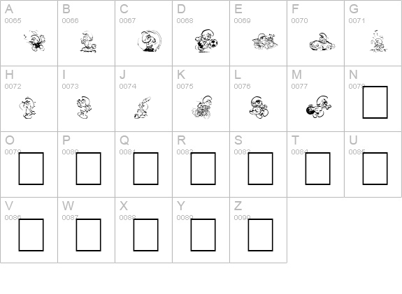 Smurfin' Normal uppercase A-Z preview