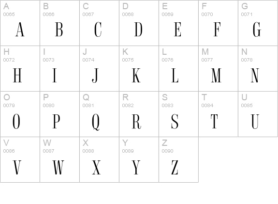 Smyrna uppercase A-Z preview